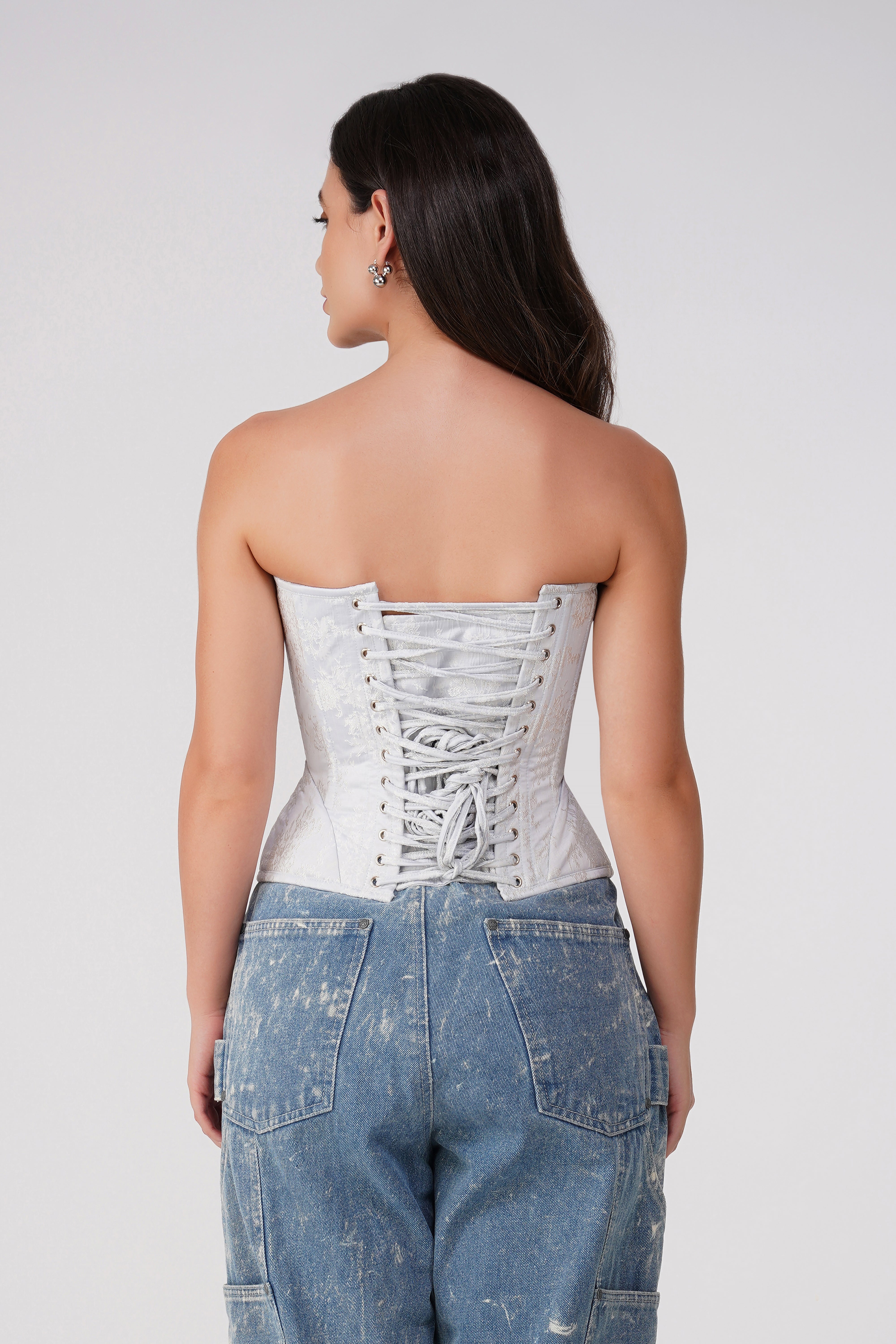 TEXTURED ICEBLUE CORSET