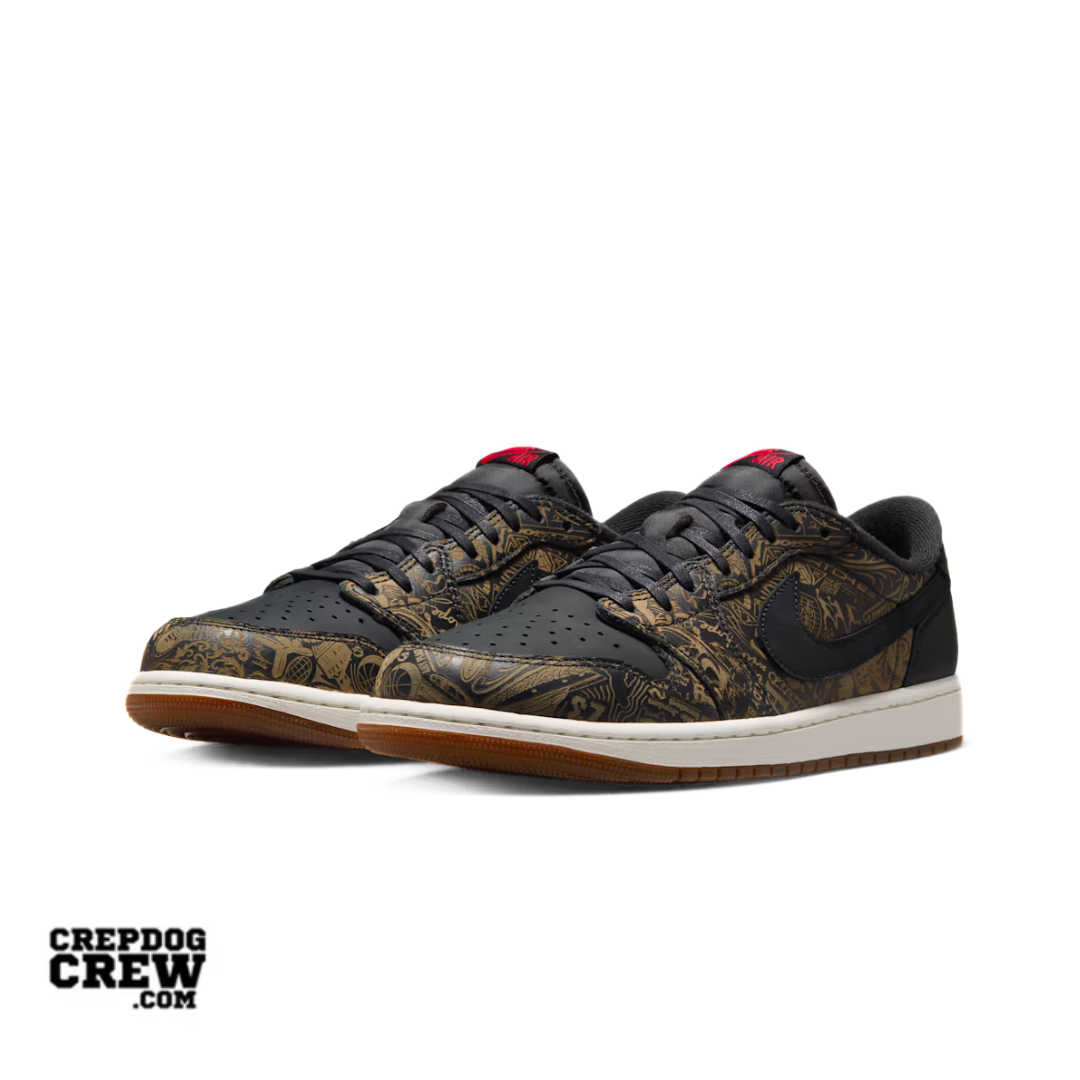 Jordan 1 Retro Low OG Laser Black University Red