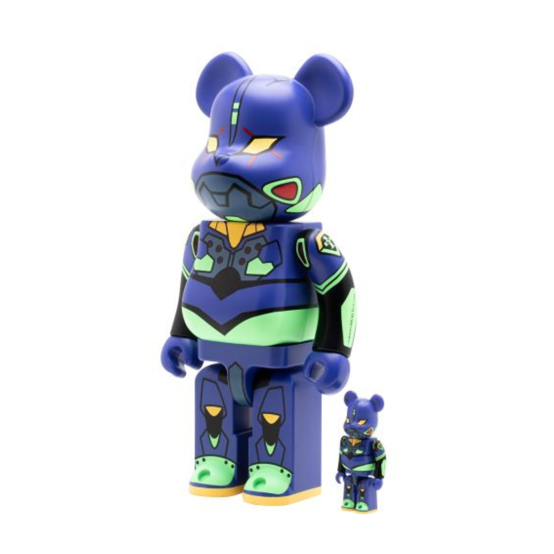 Bearbrick Evangelion Unit 1 (New Paint Version) 100% & 400% Set