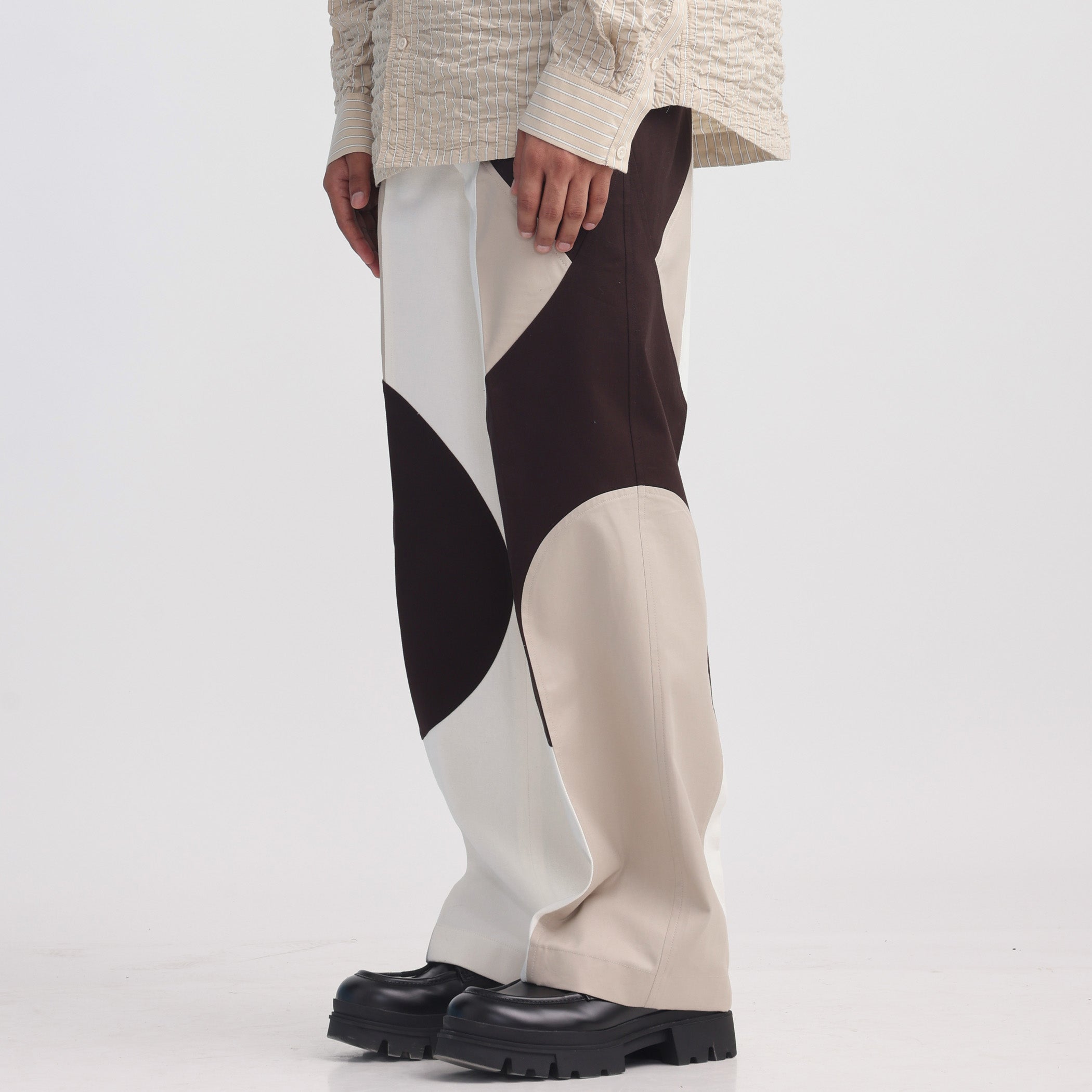 Border Panelled Trousers-BE