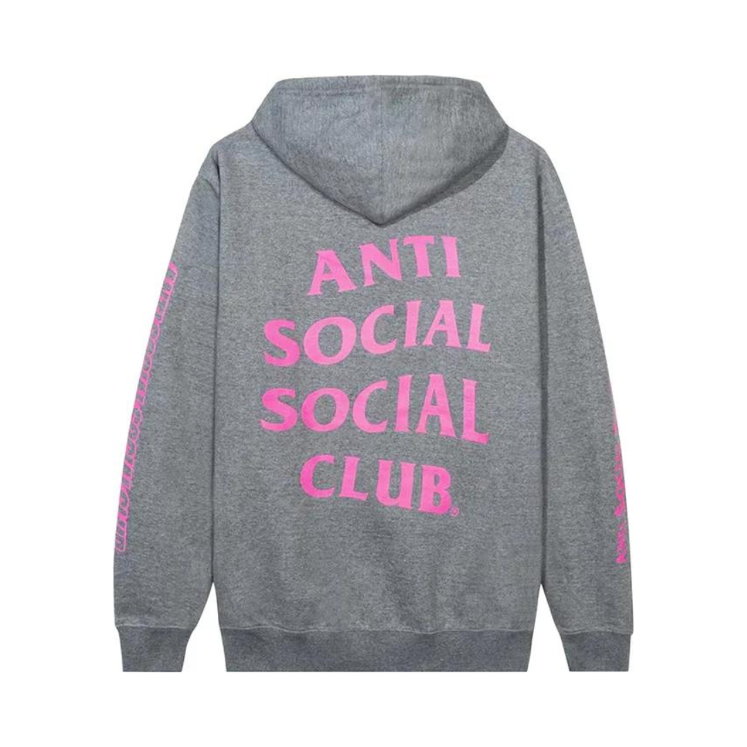 Anti Social Social Club Split Zip Hoodie Grey