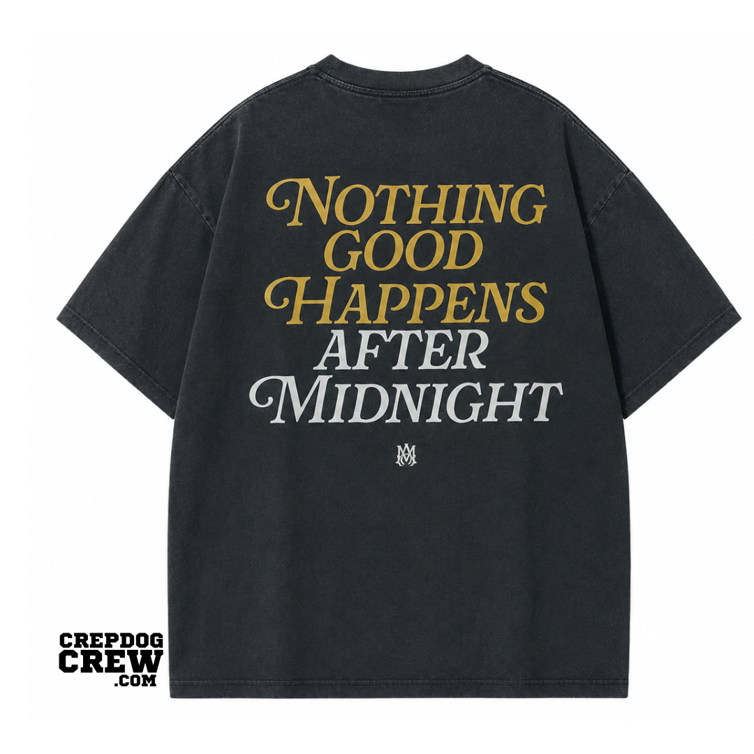 AMIRI NIGHTS OVERSIZED Tee BLACK