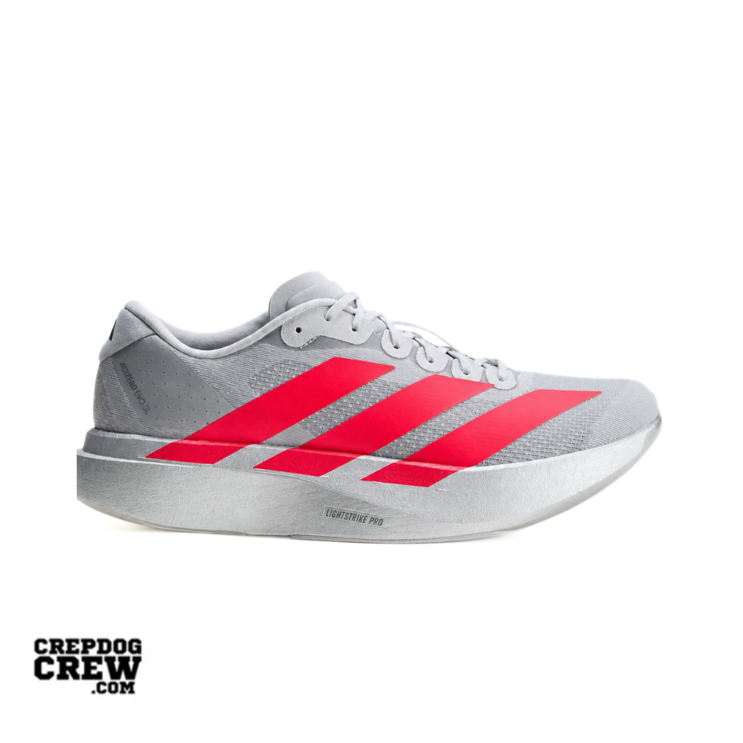 adidas Adizero Evo SL Silver Metallic Lucid Red
