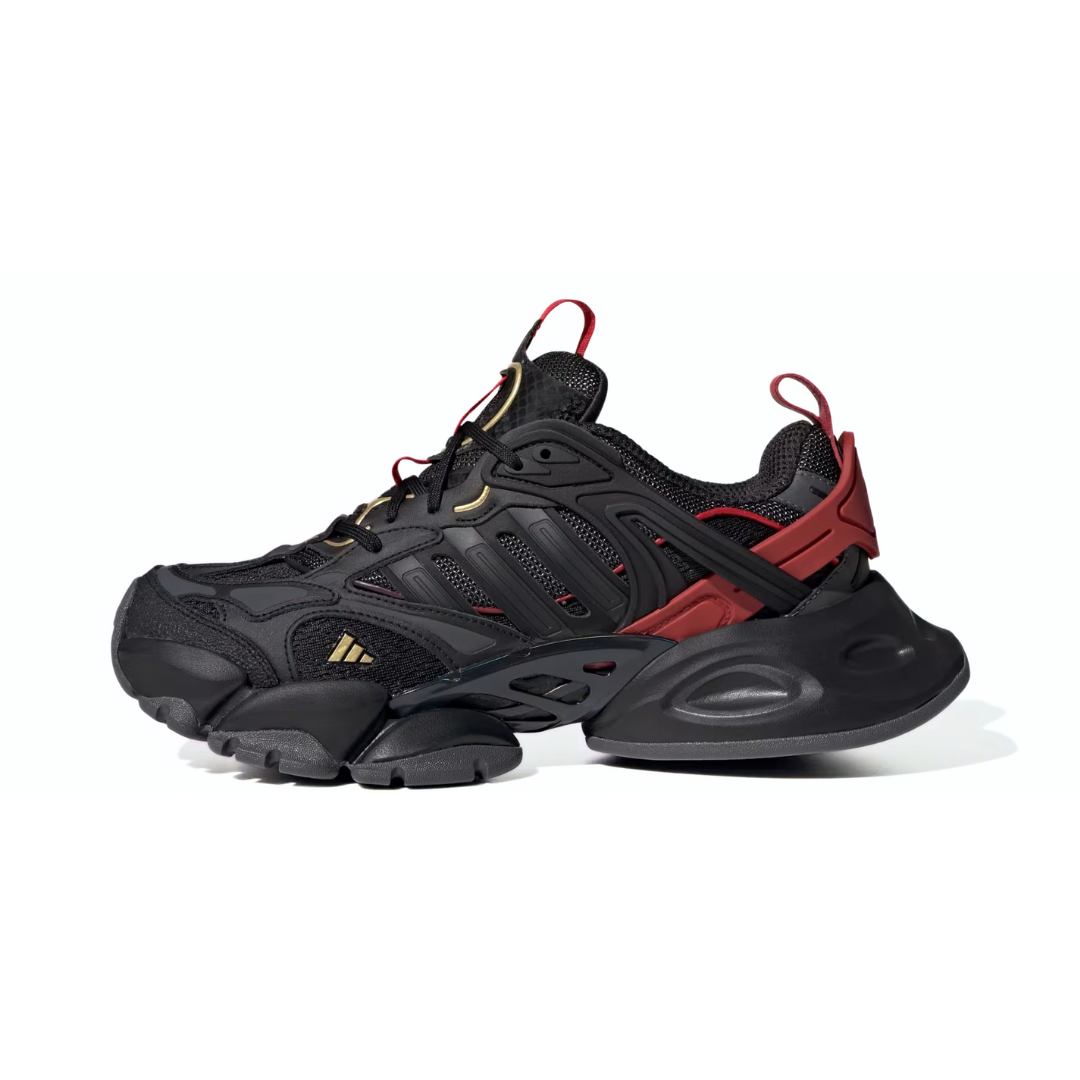 adidas XLG Runner Deluxe Black Gold Metallic Red