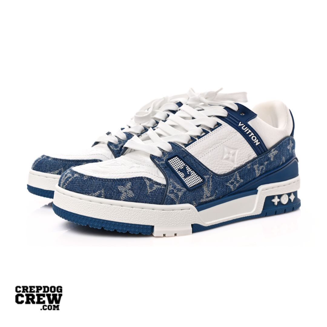 Louis Vuitton LV Trainer Monogram Denim White Blue