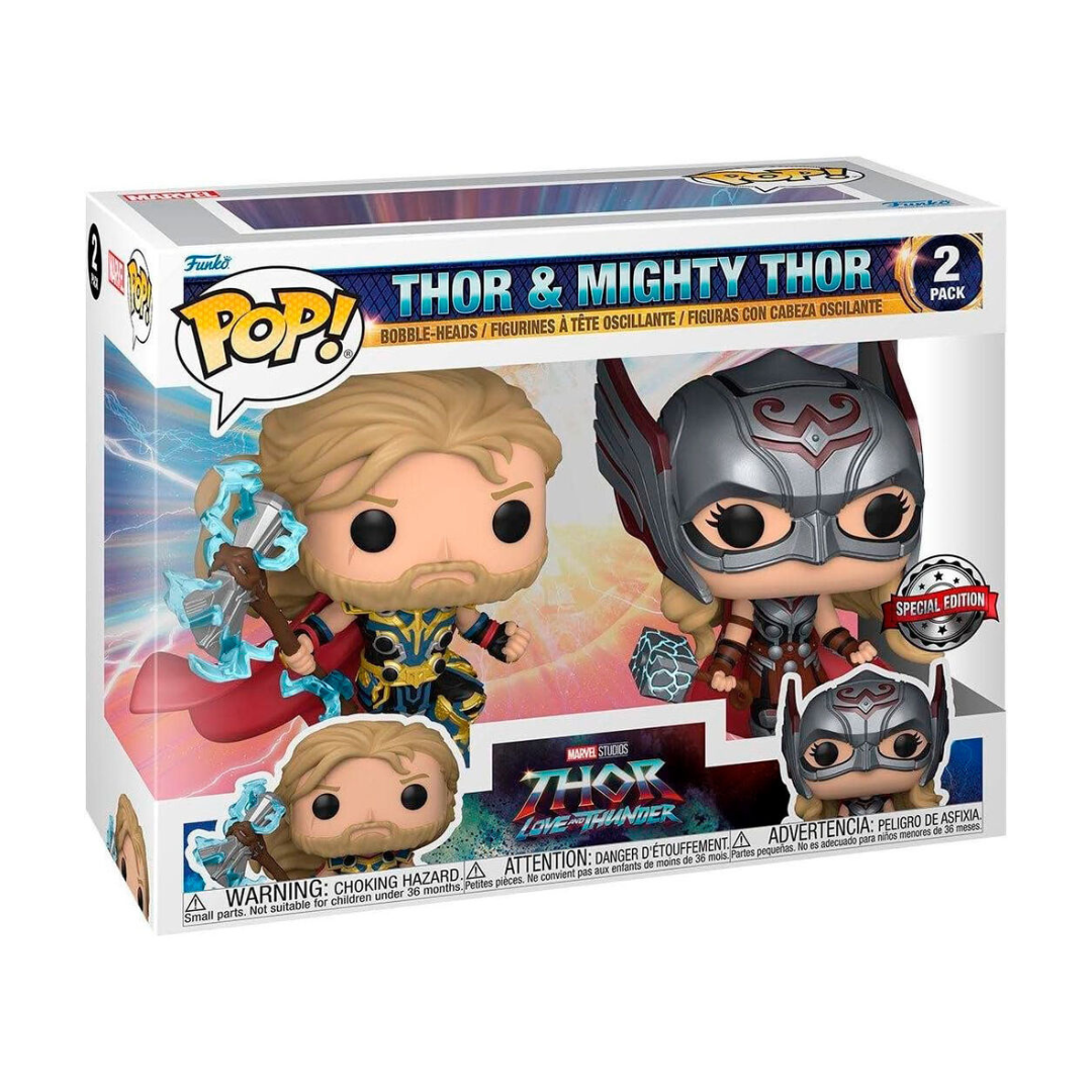 Funko Pop! Marvel Thor Love and Thunder Thor & Mighty Thor 2 Pack