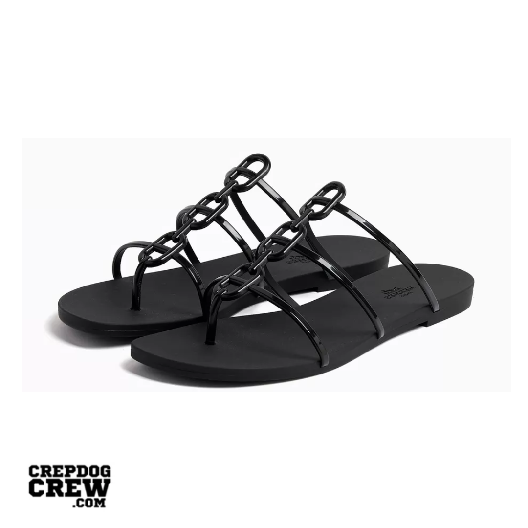 Hermes Mykonos Sandal Noir