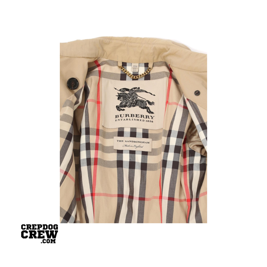 BURBERRY The Sandringham Belted beige cotton trench coat