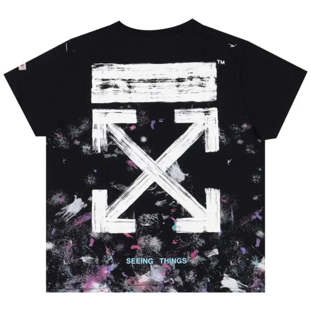 OFF-WHITE SEEING THINGS WASHED Tee BLACK