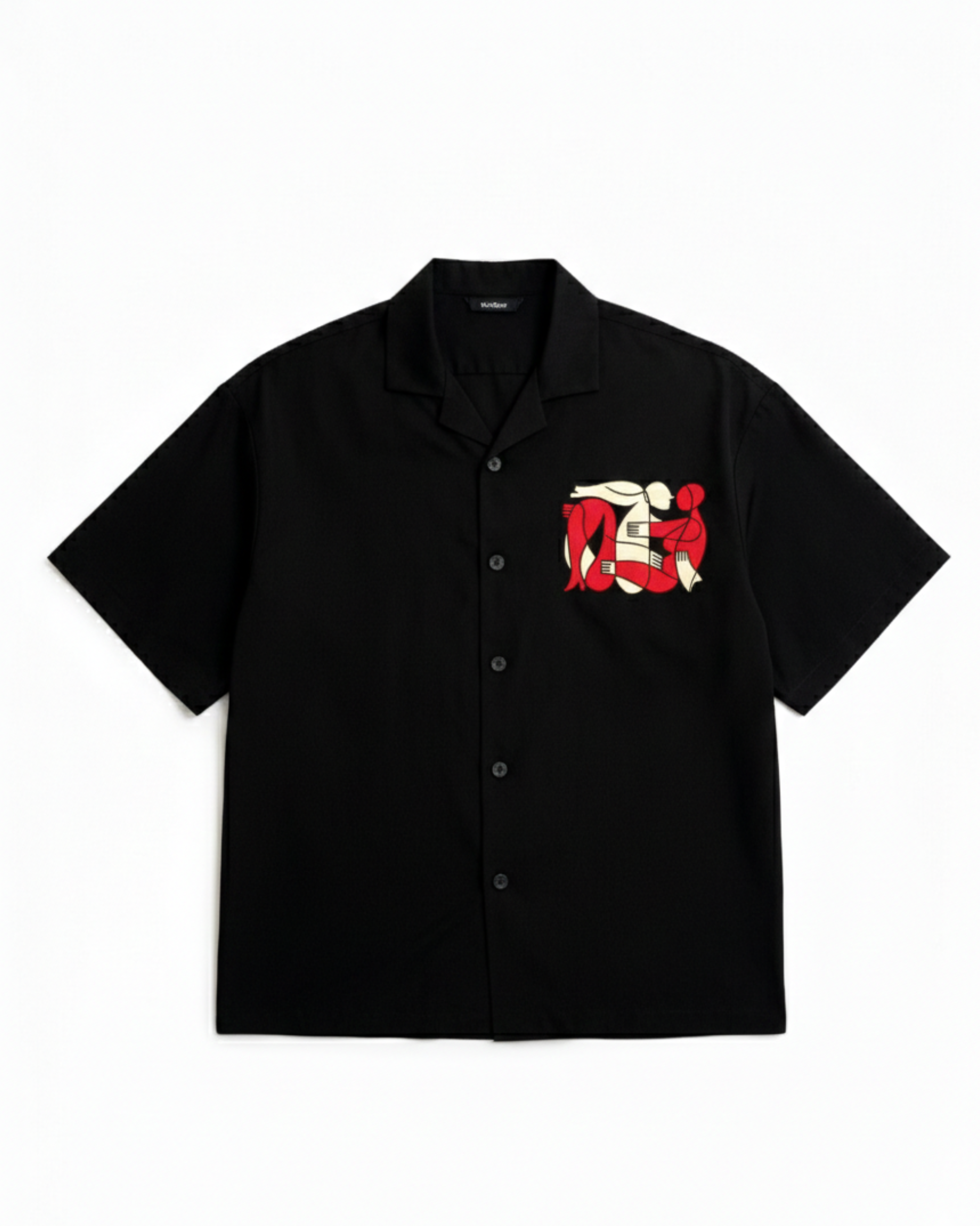 The Abstract Figure Shirt - Black -  Evrhood oversized shirt