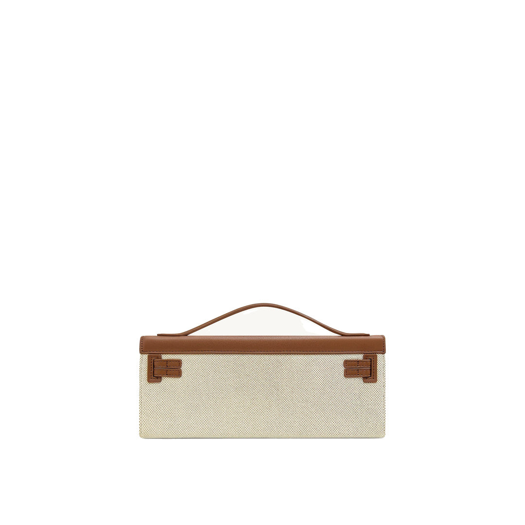 JW PEI Bria Structured Top Handle Bag - Brown Canvas