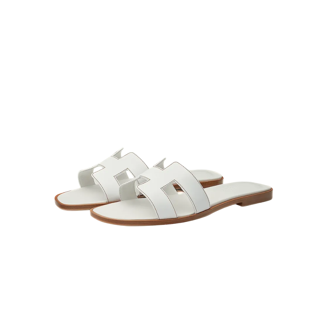 HERMES ORAN SANDAL BLANC