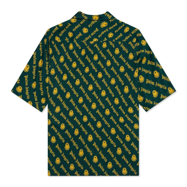 Moncler x Palm Angels Logo Print Shirt Yellow/Green|Green