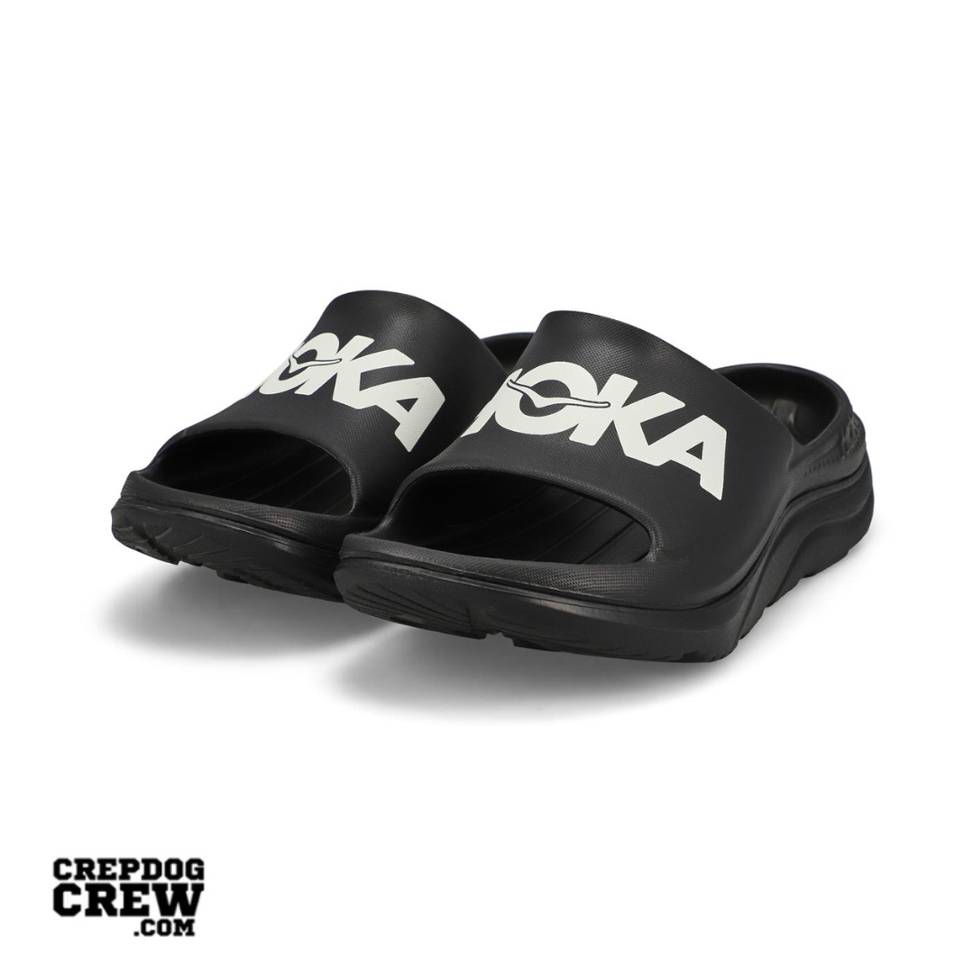 Hoka One One Ora Athletic Slide Black White