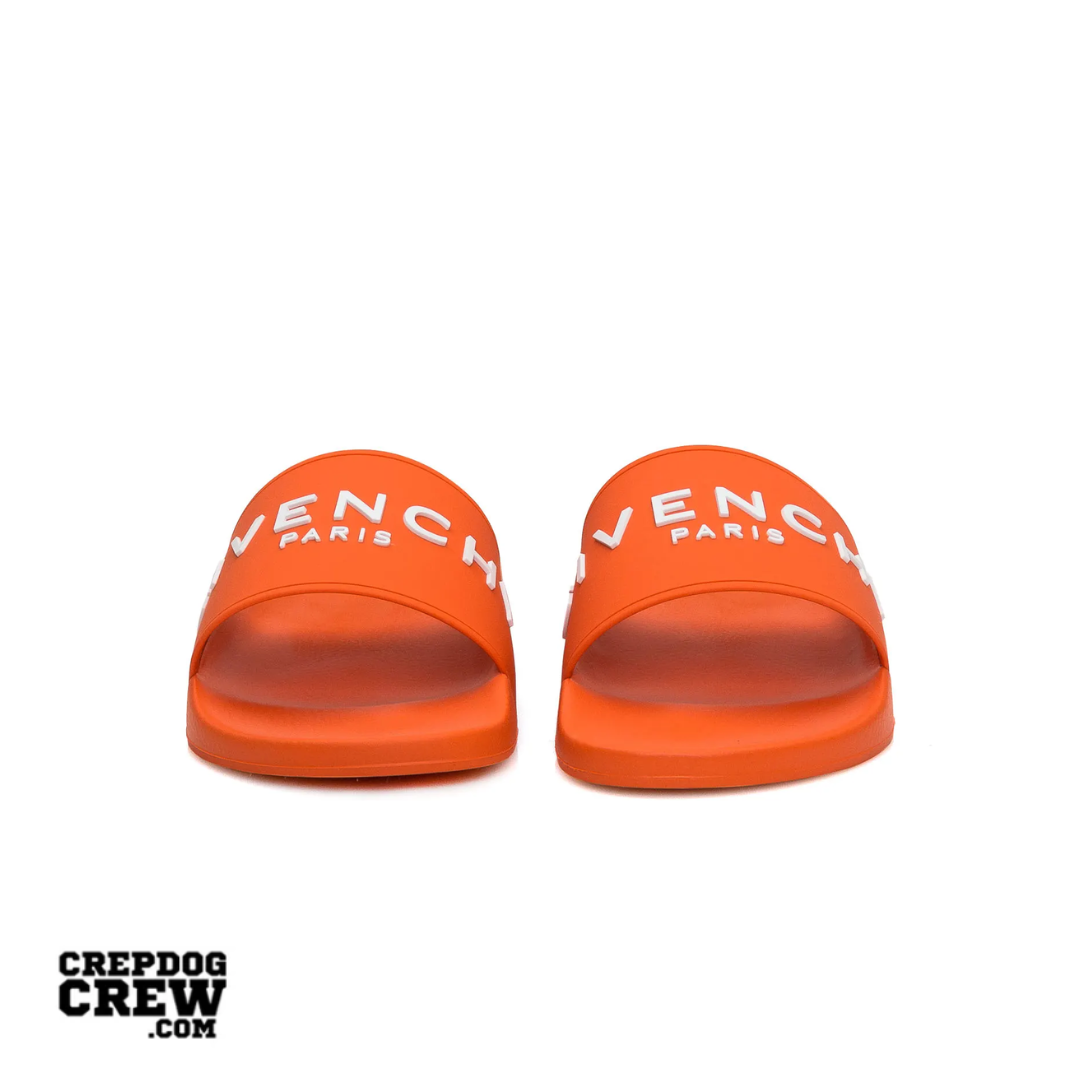 GIVENCHY POOL SLIDES BRIGHT ORANGE