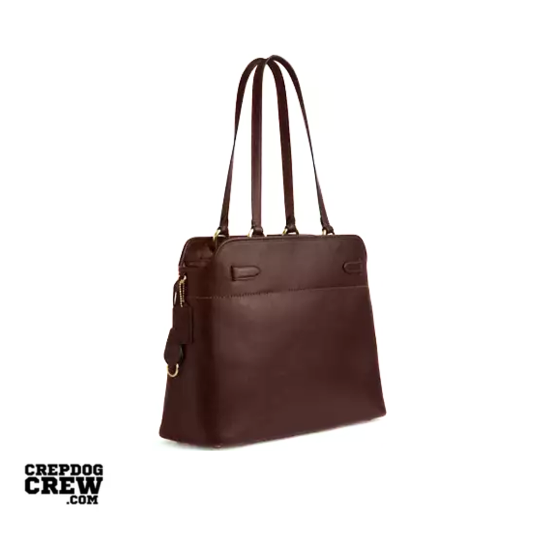 Coach Easton Tote Bag smooth leather Gold Maple