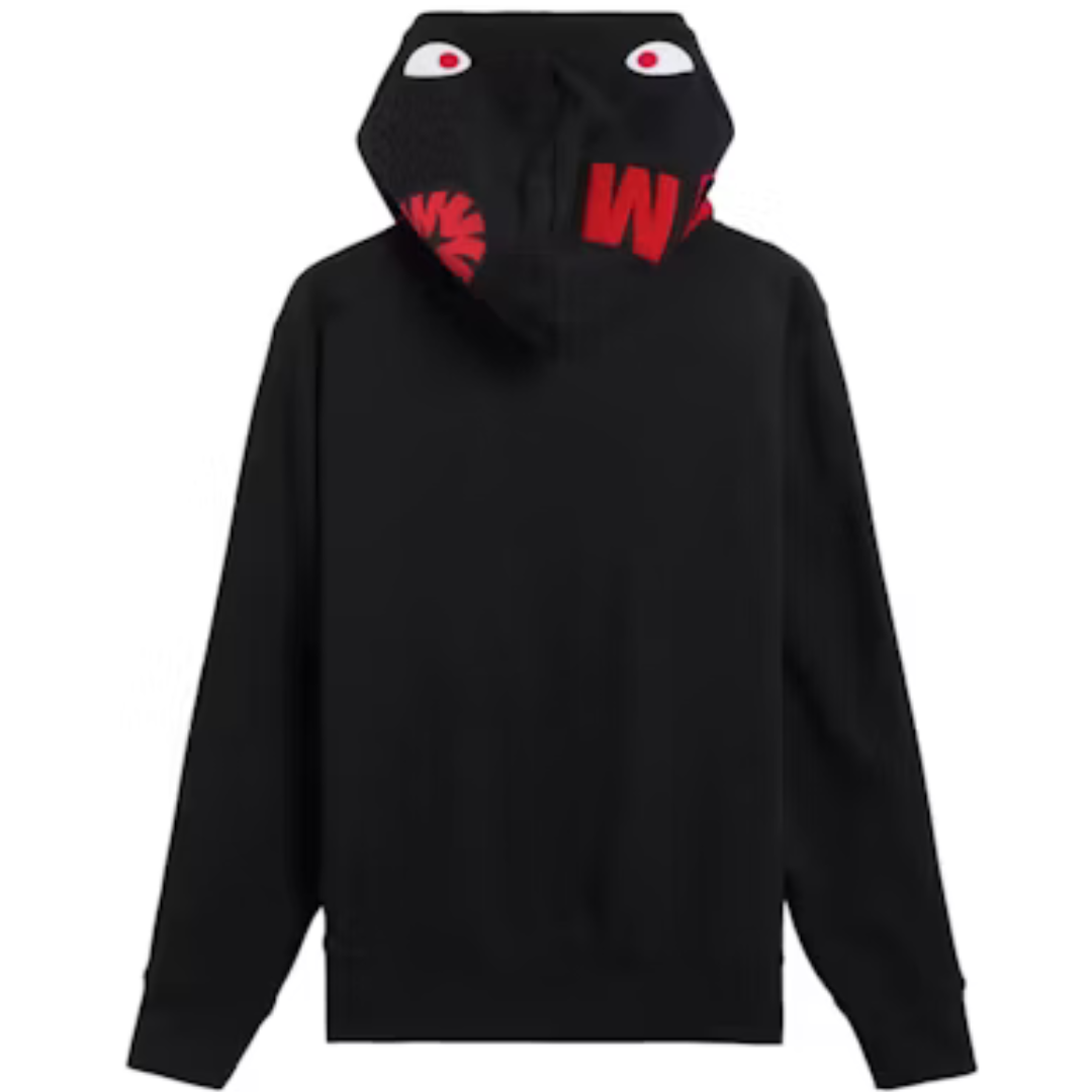 BAPE x adidas Shark Fleece Full Zip Hoodie Black