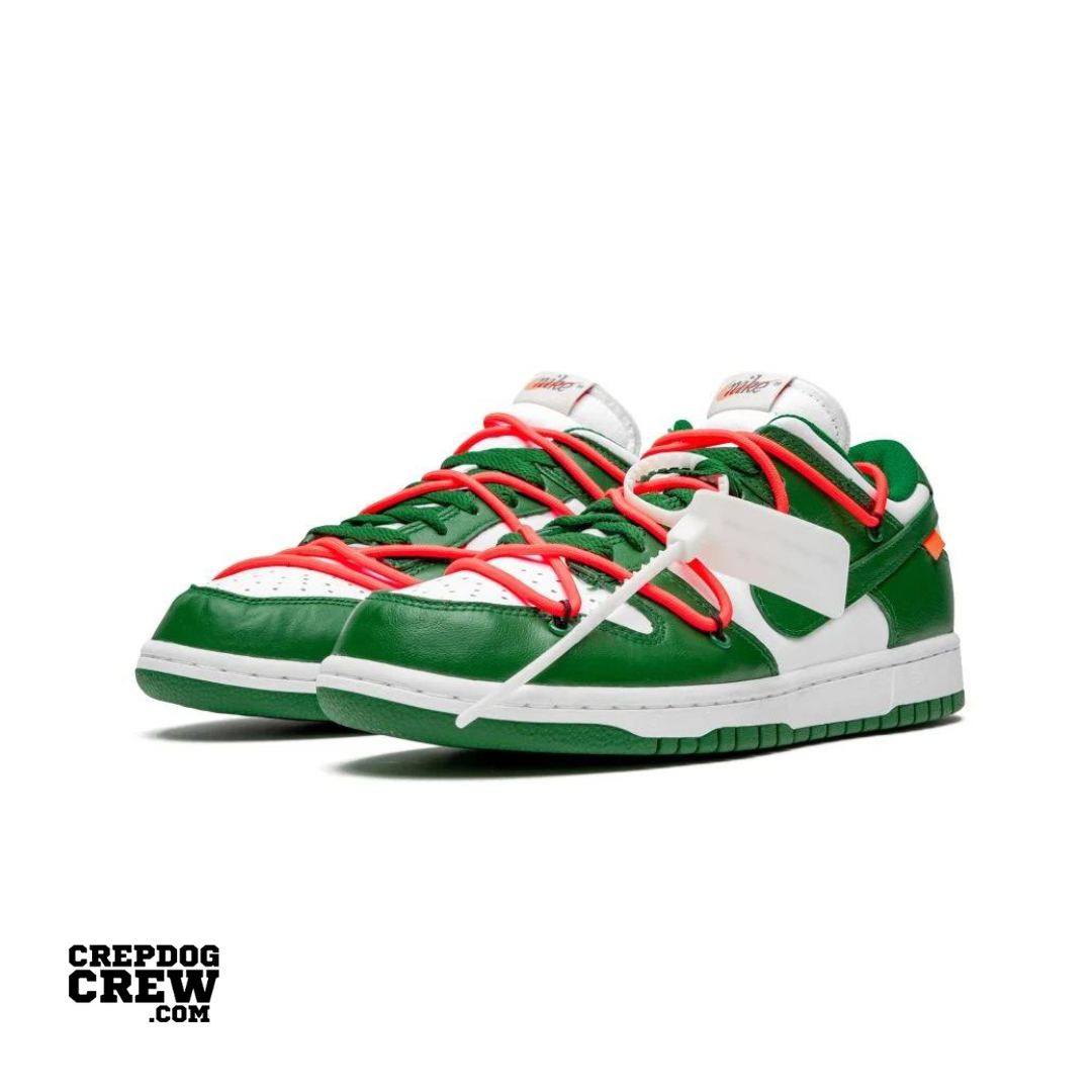 Dunk low x off white pine green best sale