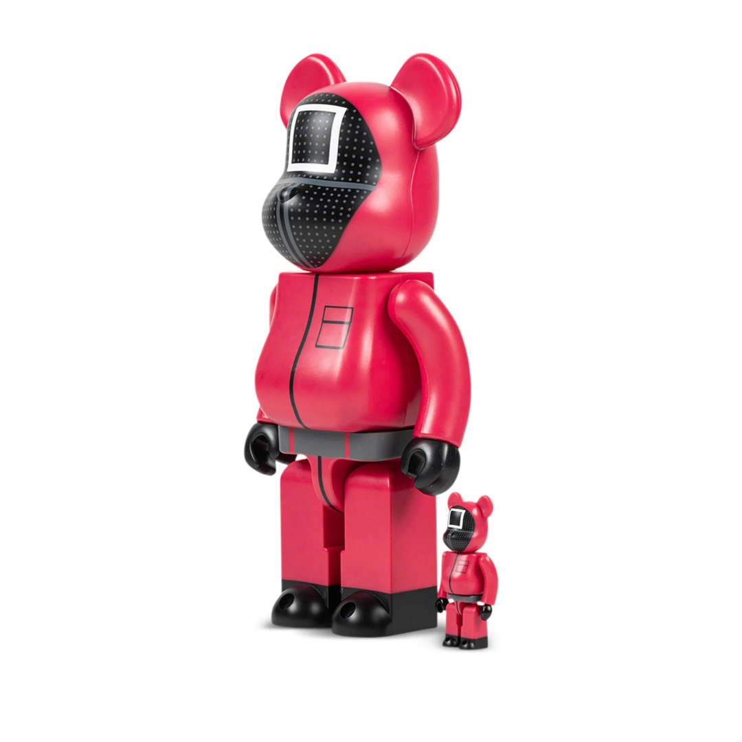 Bearbrick x Squid Game Guard (Square) 100% & 400% Set