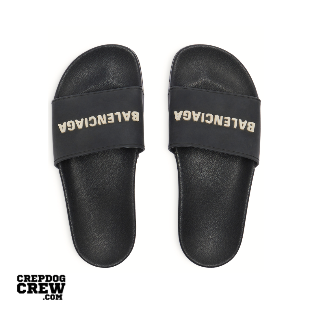 Balenciaga Pool Slide Black White