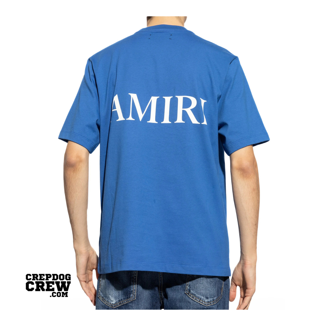 AMIRI STAGGERED IN BLACK TEE BLUE