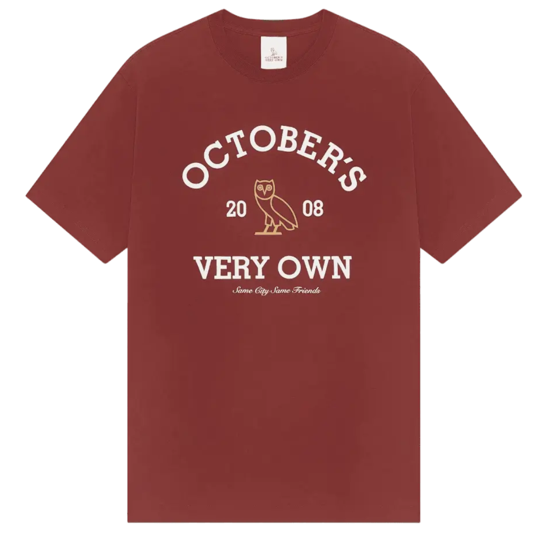 OVO COLLEGIATE TEE Burgandy