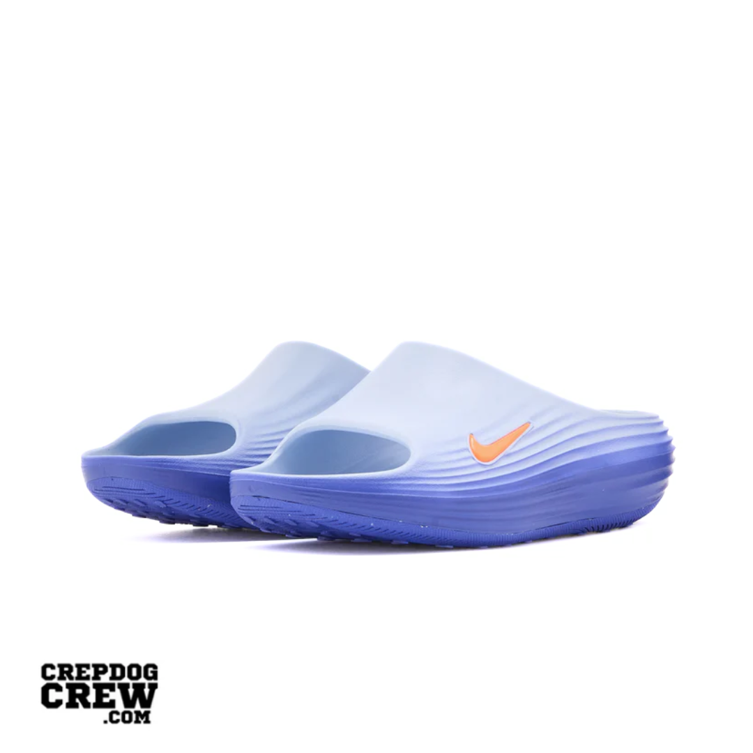 Nike ReactX Rejuven8 Slide Hydrogen Blue Crystal Orange