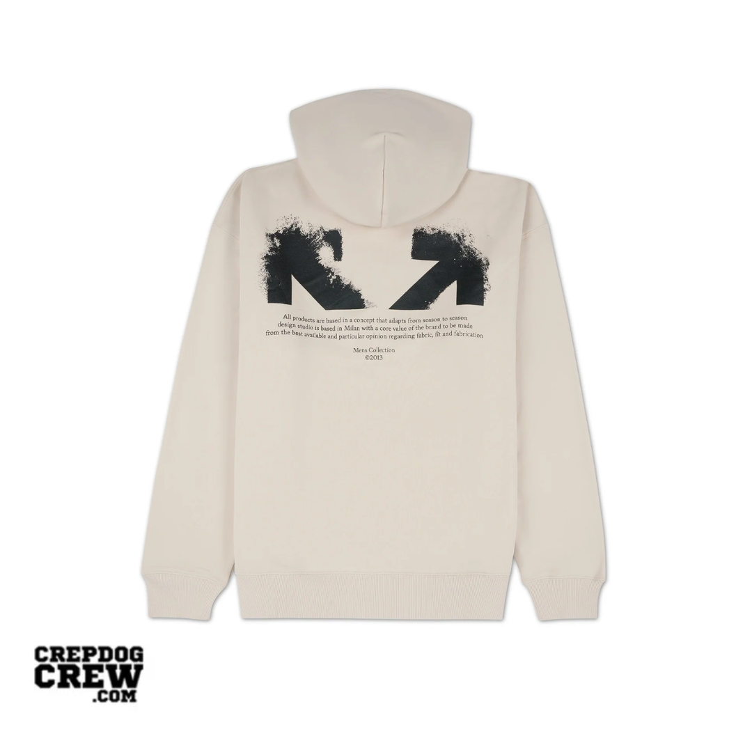 OFF WHITE Half Arrow Skate Zip Hoodie PUMICE STONE