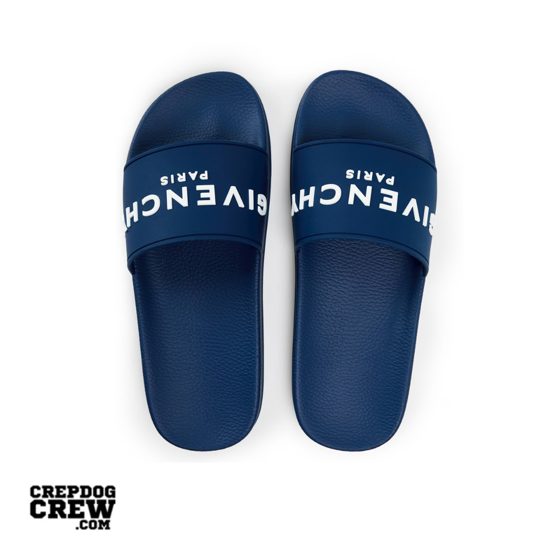 GIVENCHY LOGO SIGNATURE SLIDE BLUE