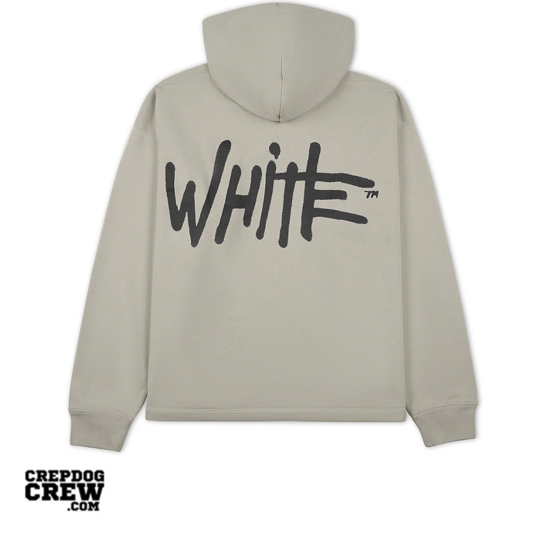 OFF WHITE Spray Logo Loose Hoodie FADE OUT STONE