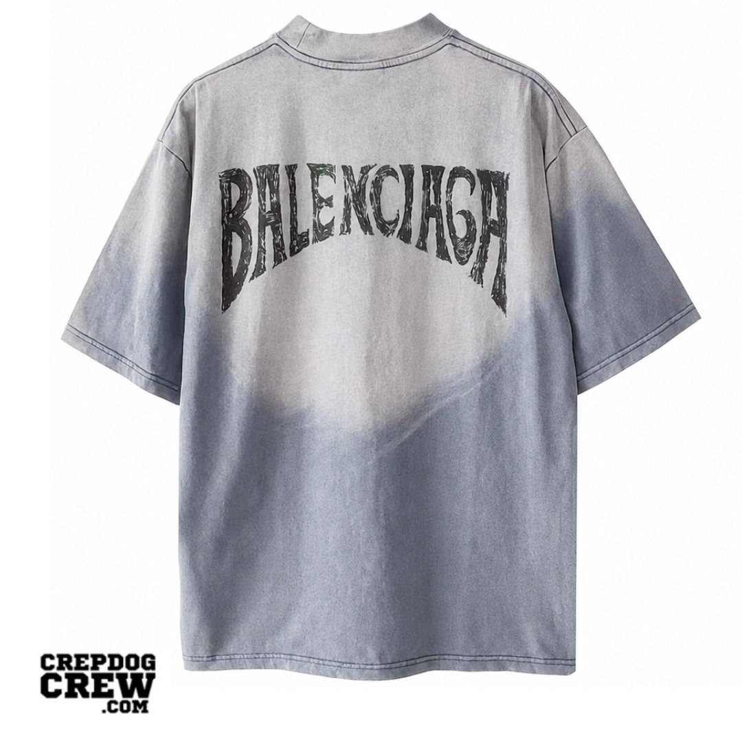 BALENCIAGA HAND DRAWN VINTAGE JERSEY BLUE BLACK