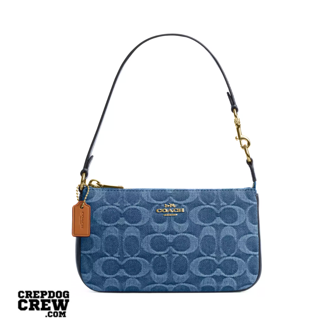 Coach Nolita 19 In Signature Denim Gold Indigo