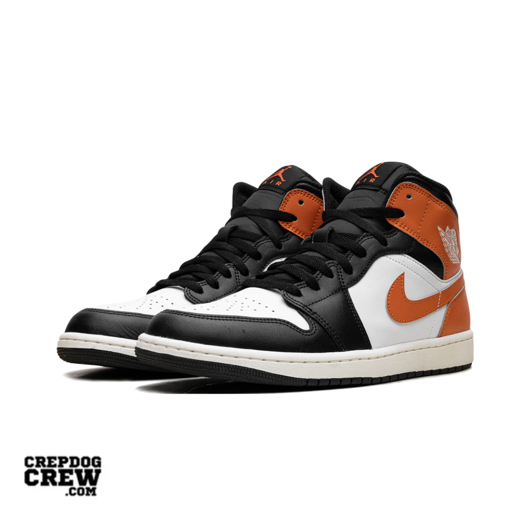 Jordan 1 Mid Black Toe Starfish