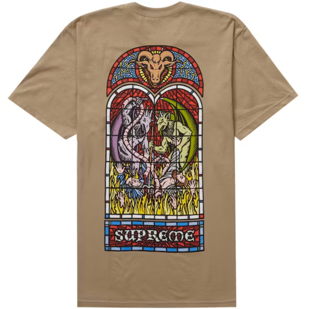 SUPREME WORSHIP TEE Khaki
