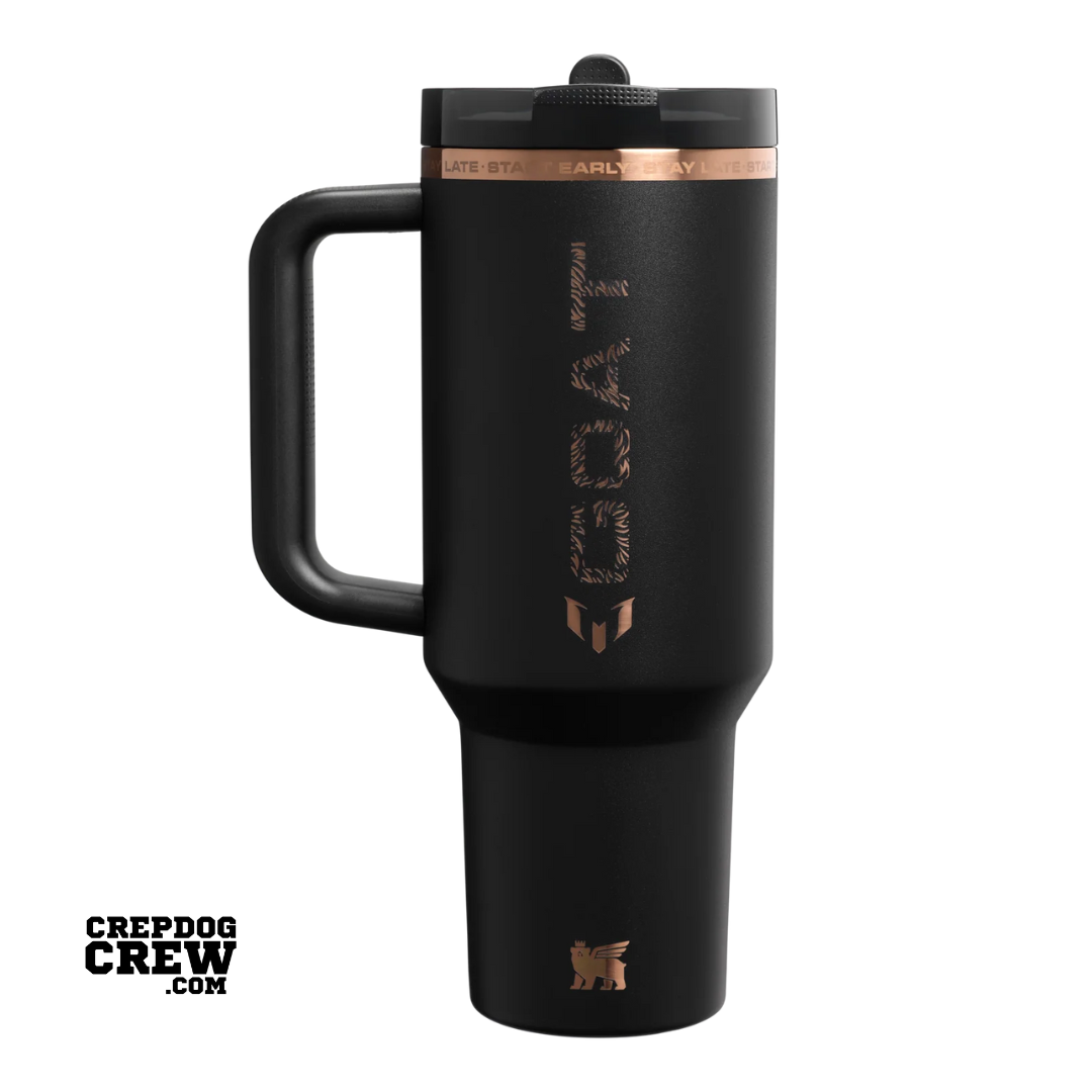 STANLEY x Messi TUMBLER Mug 1913 ProTour Flip Straw Messi Messi GOAT Black 40 oz