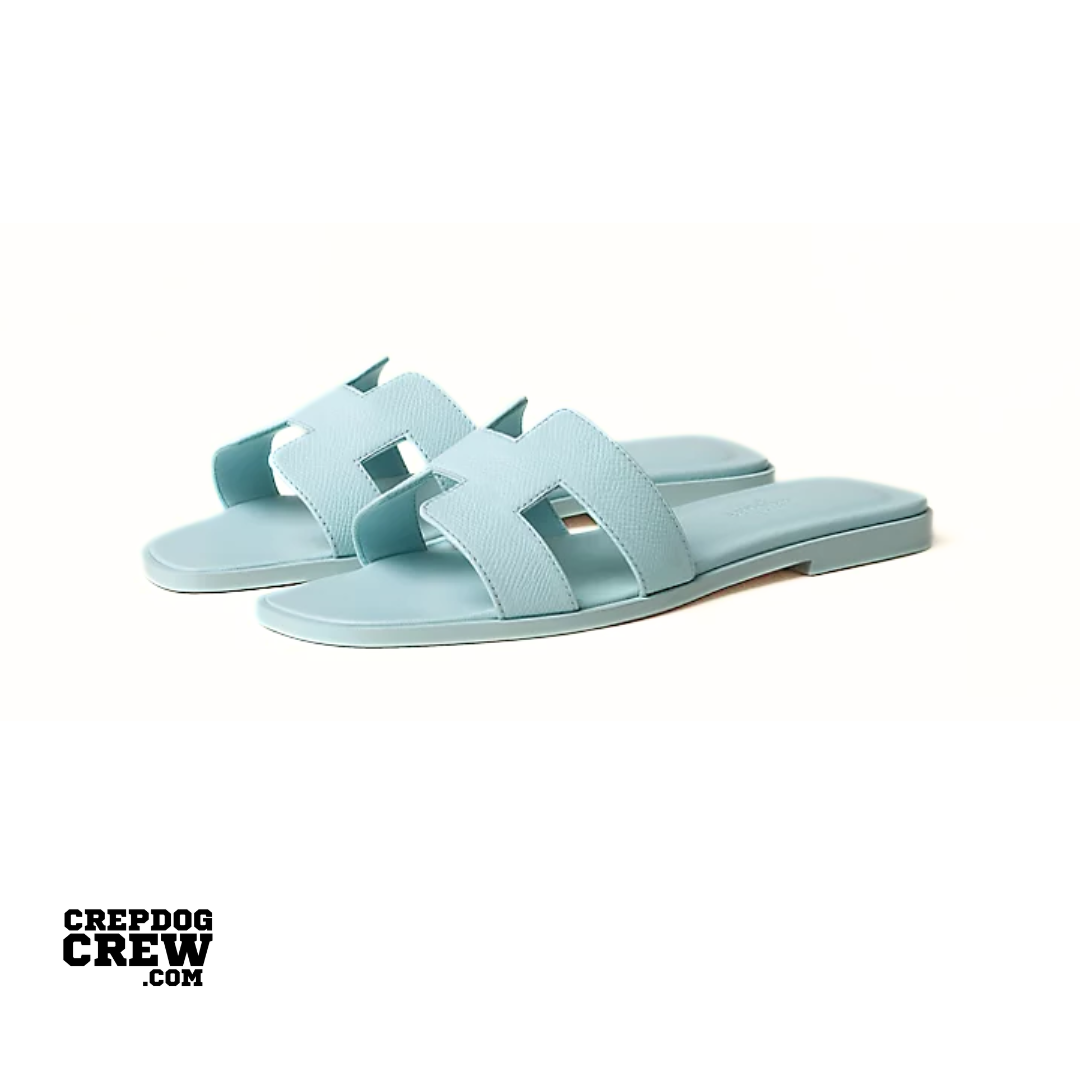 HERMES ORAN SANDAL BLEU BRUME