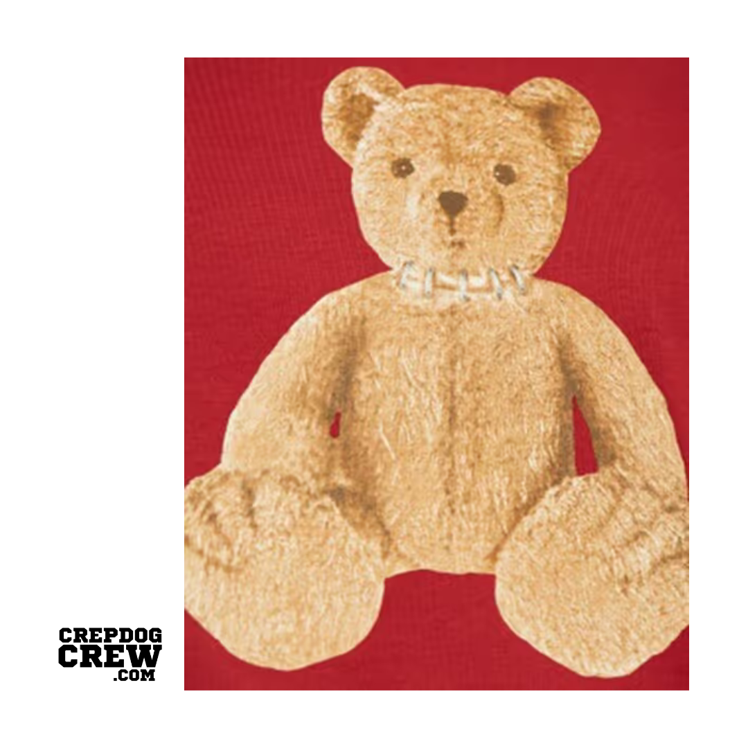 PALM ANGELS BEAR IN MIND REG TEE RED BROWN