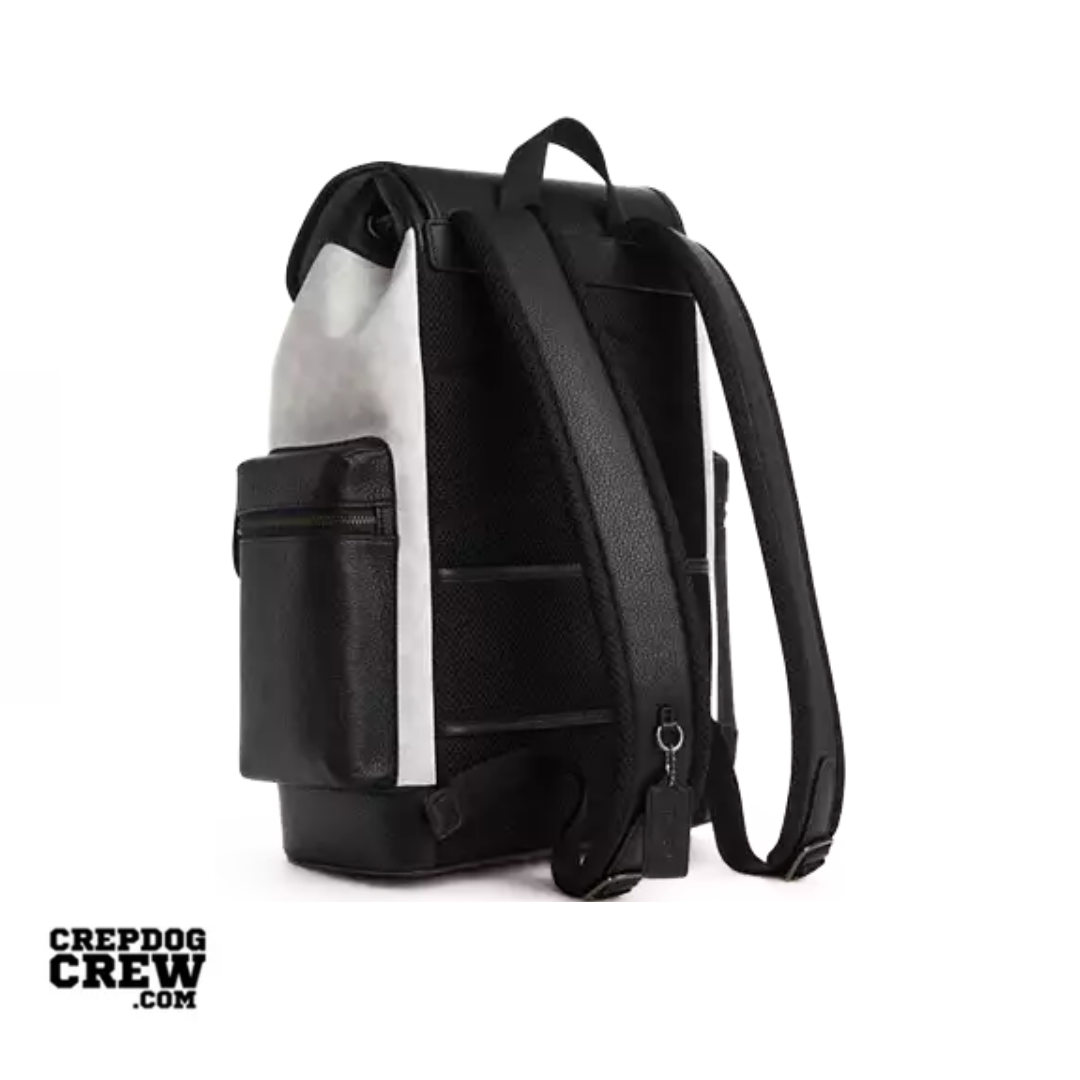 Coach Sprint Backpack In Colorblock Signature Canvas Gunmetal Chalk Black