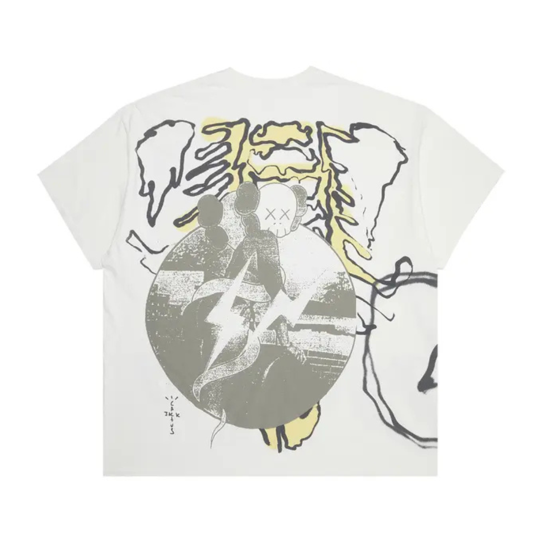 Travis Scott Cactus Jack + Kaws For Fragment Tee Aged Yellow