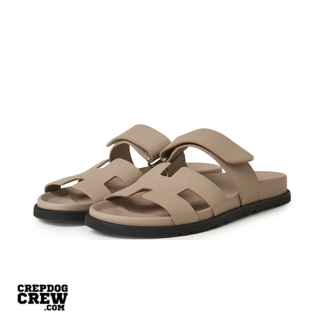 HERMES CHYPRE SANDAL	BEIGE GALET