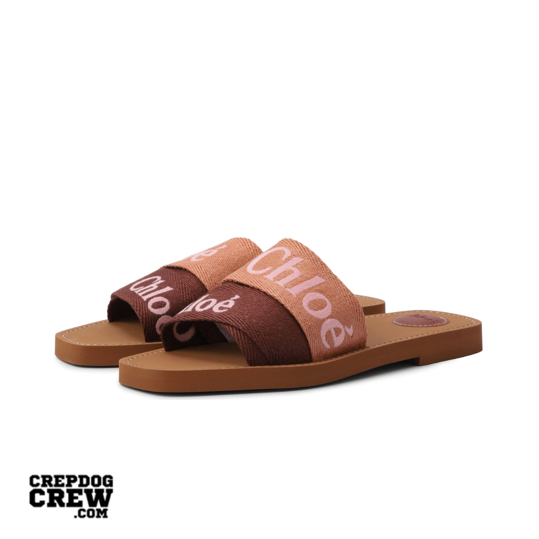 CHLOE WOODY MULE COFFEE PINK