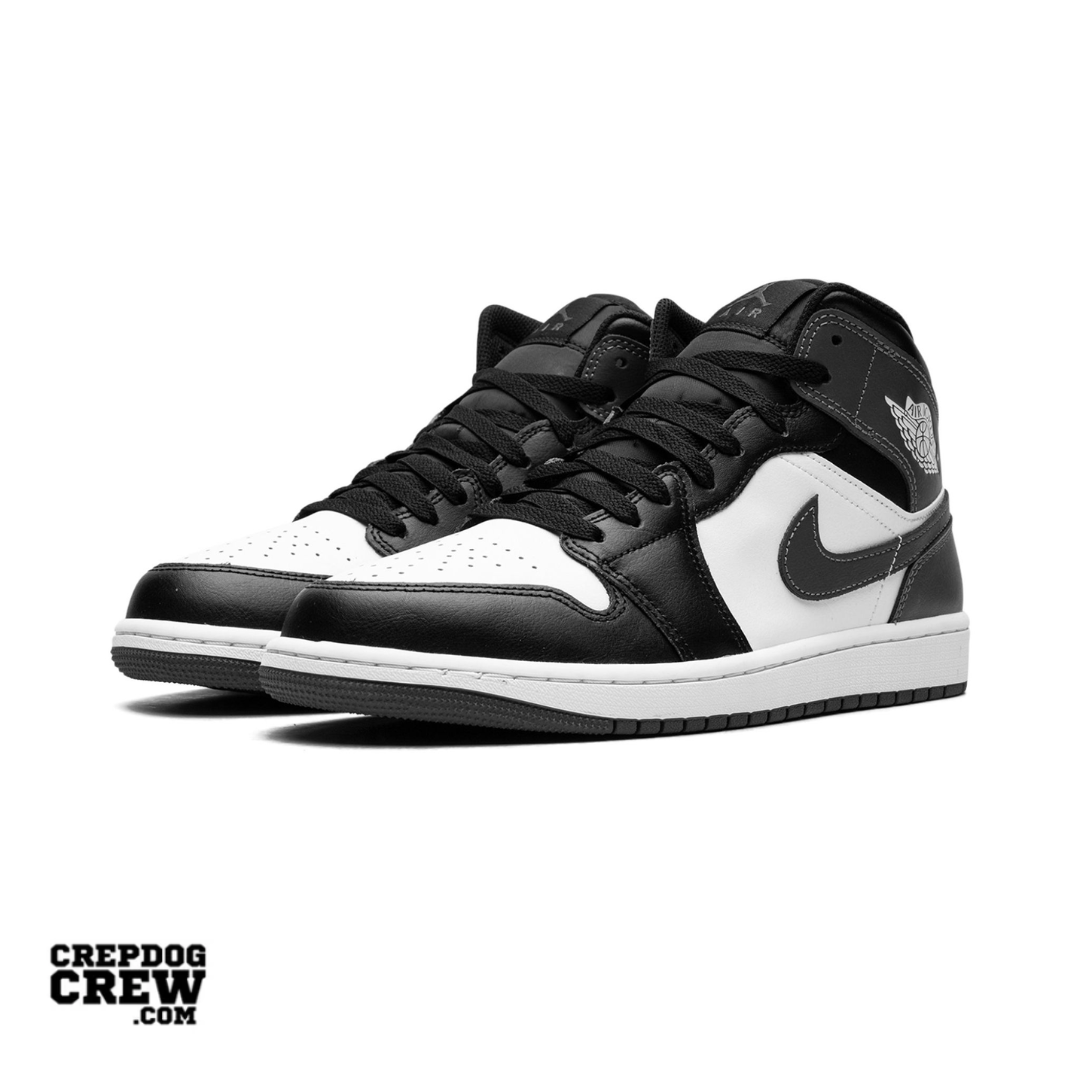 Jordan 1 Mid Black White Iron Grey