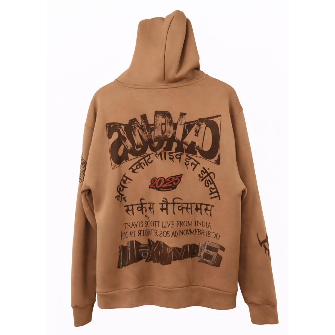 MAXIMUSブラウンパーカー（travis日本ライブ限定モデル） TRAVIS SCOTT UTOPIA CIRCUS MAXIMUS 2025 TOUR HOODIE Brown