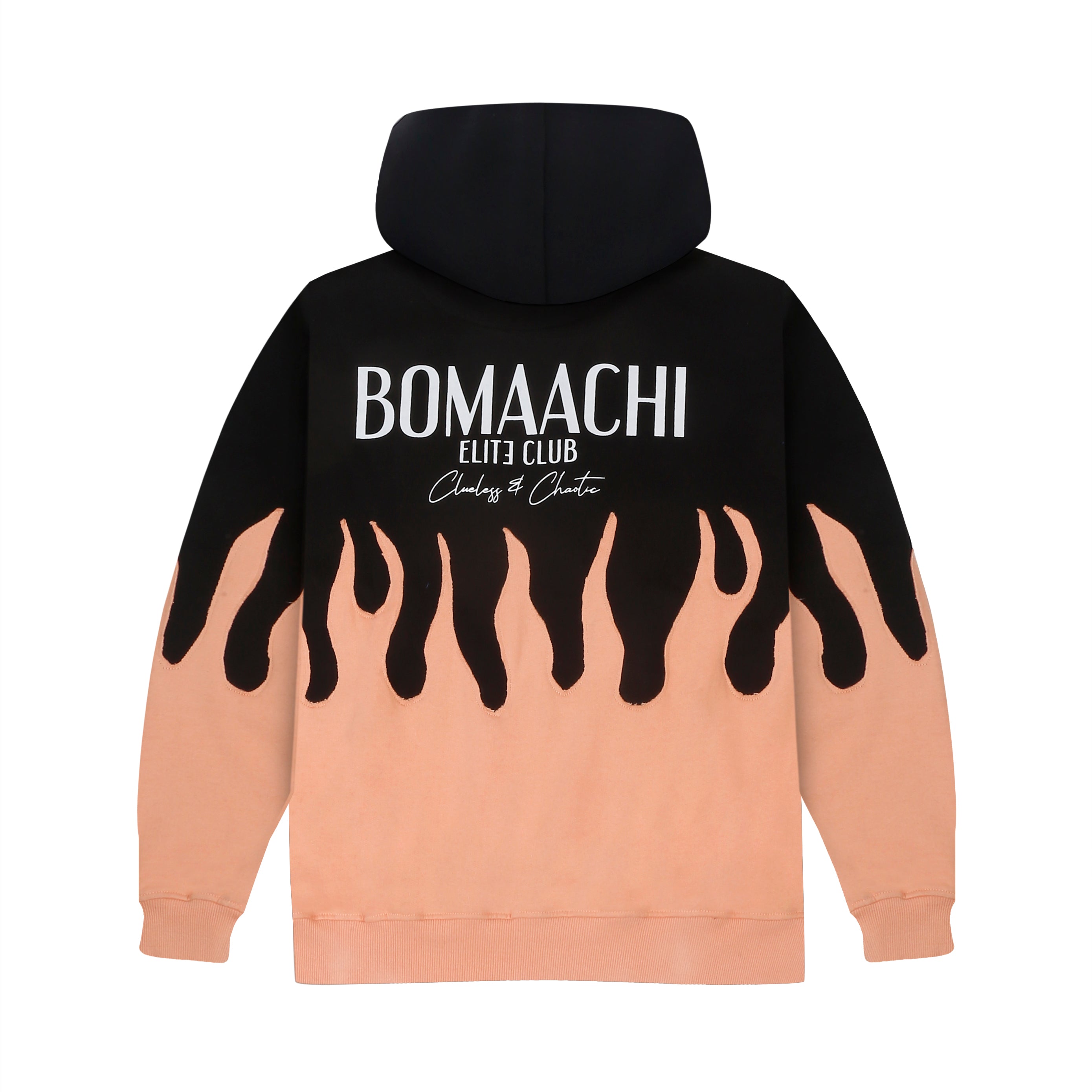 Peach Black Flame Hoodie