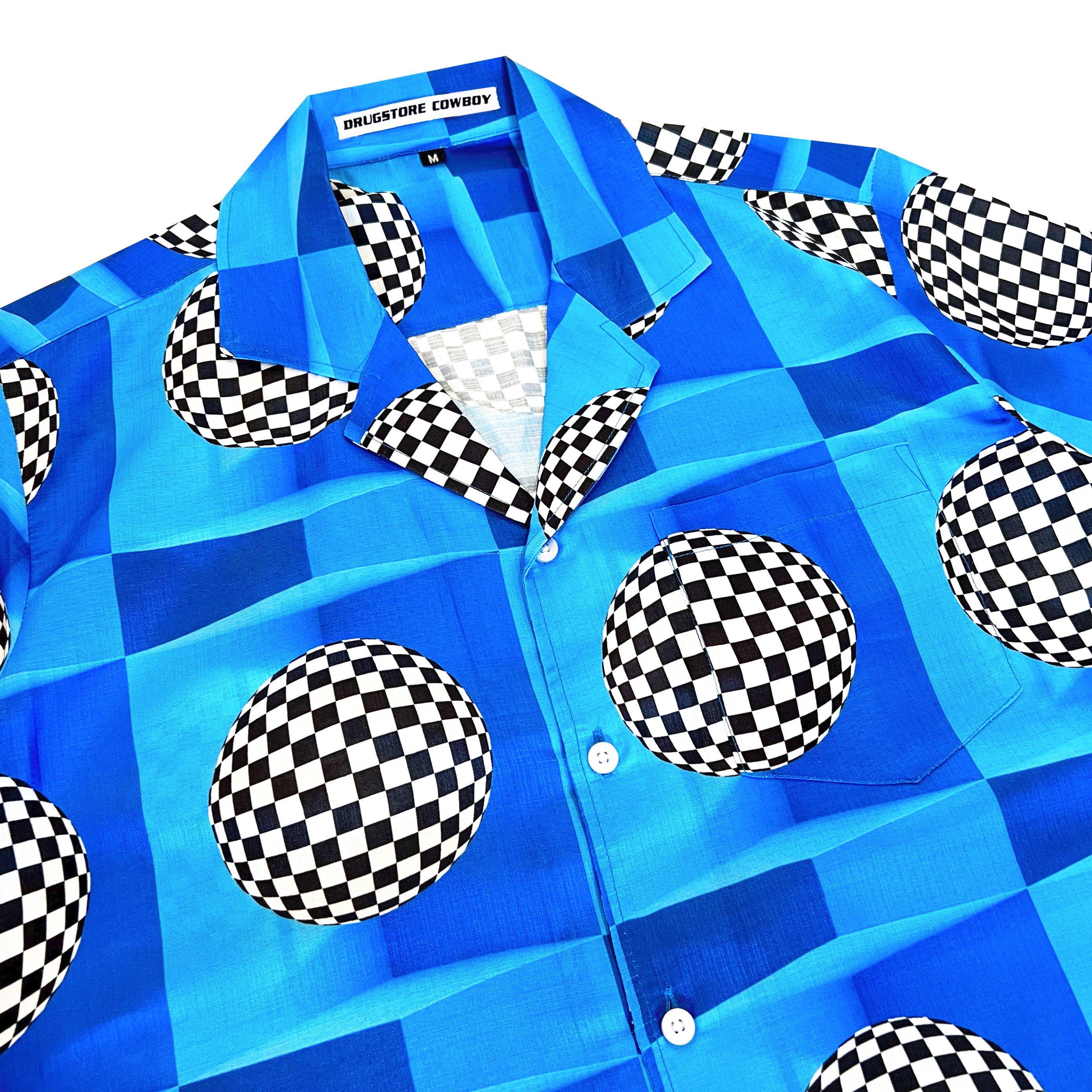 70s Disco Shirt Blue