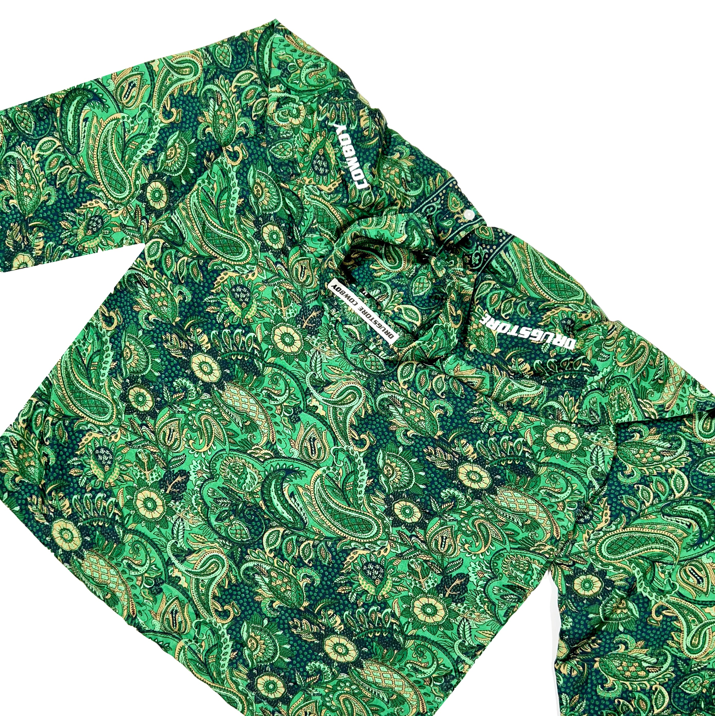 Forest Green Silk Satin Full-Sleeve Shirt