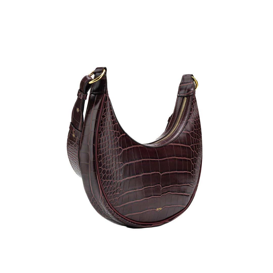 JW PEI Carly Saddle Bag - Brown Croc