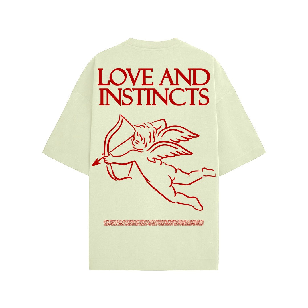 Love and Instincts Oversized T-Shirt  - Sand