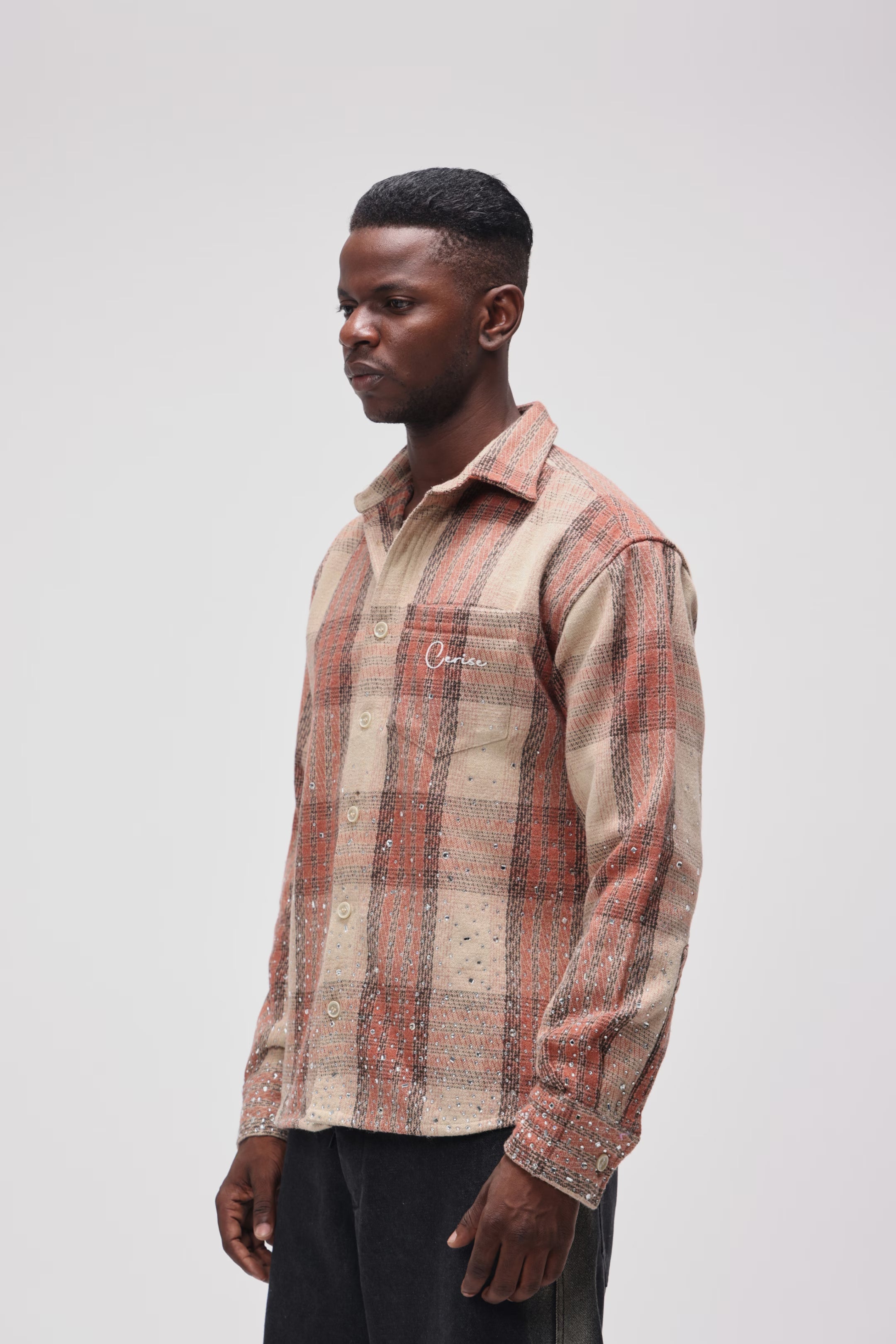 CERISE RHINESTONE FLANNEL