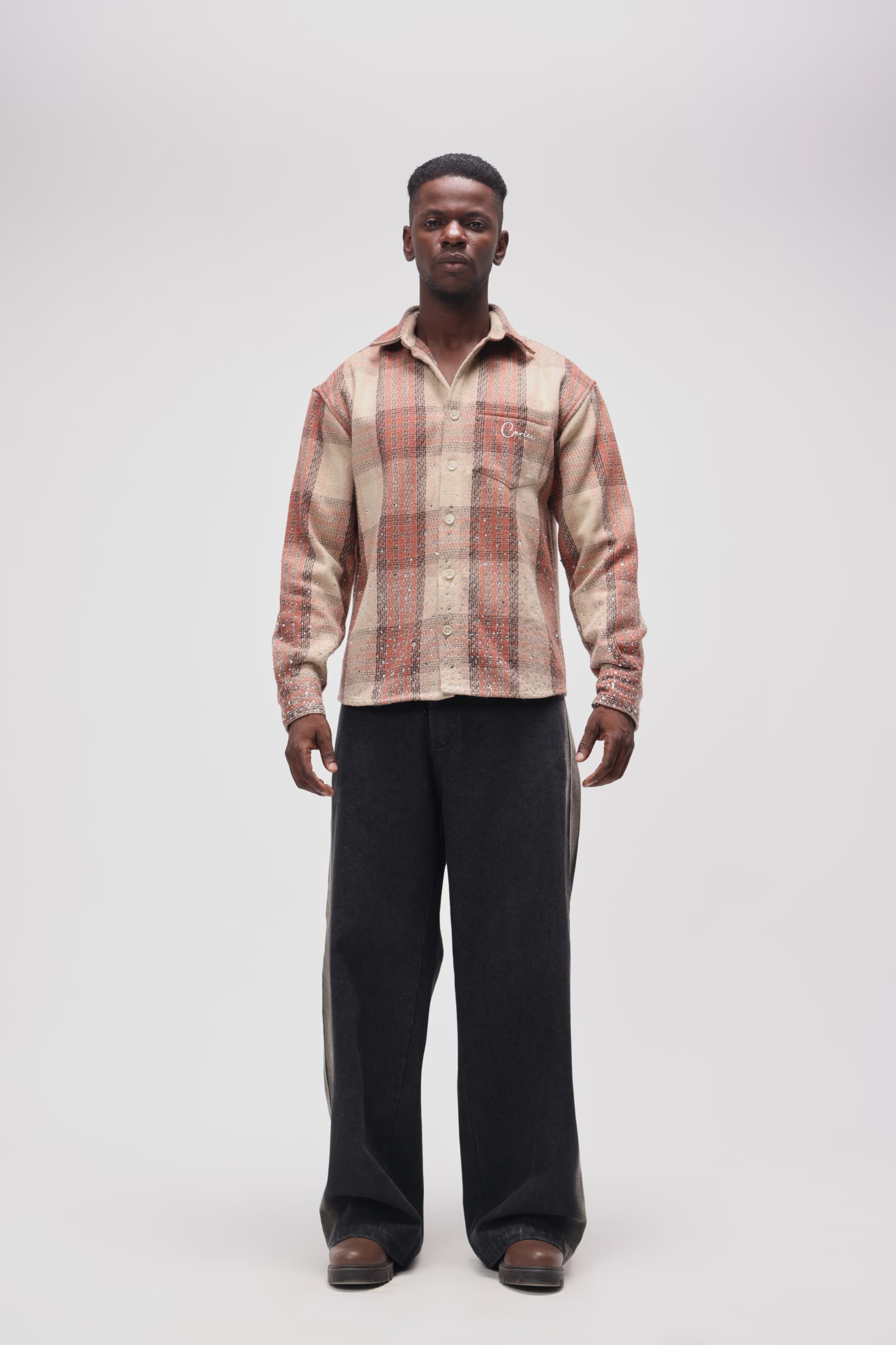 CERISE RHINESTONE FLANNEL